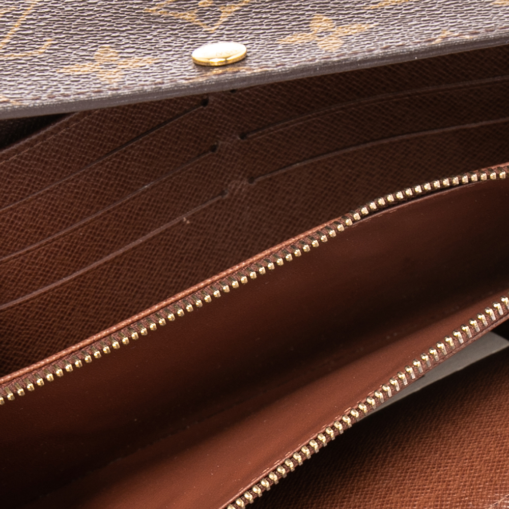 

Louis Vuitton Monogram Canvas Sarah Wallet, Brown