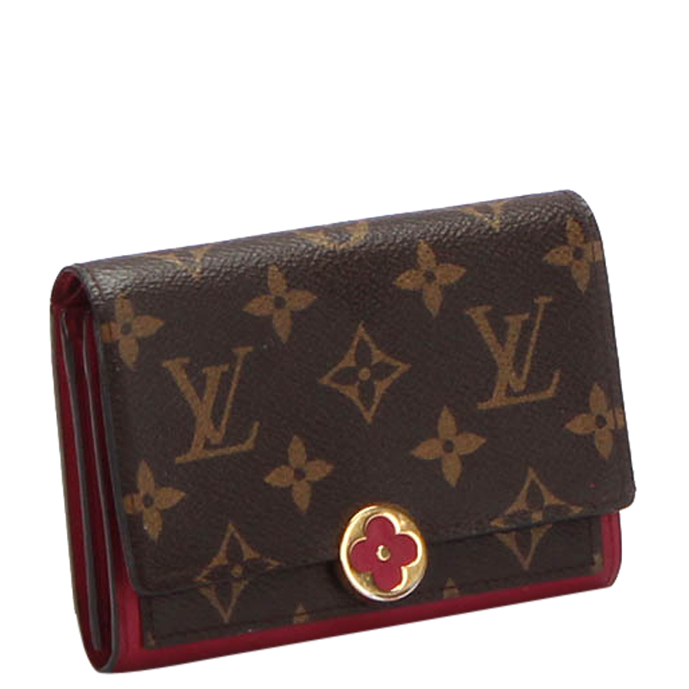 

Louis Vuitton Brown Monogram Canvas Flore Coquelicot Compact Wallet