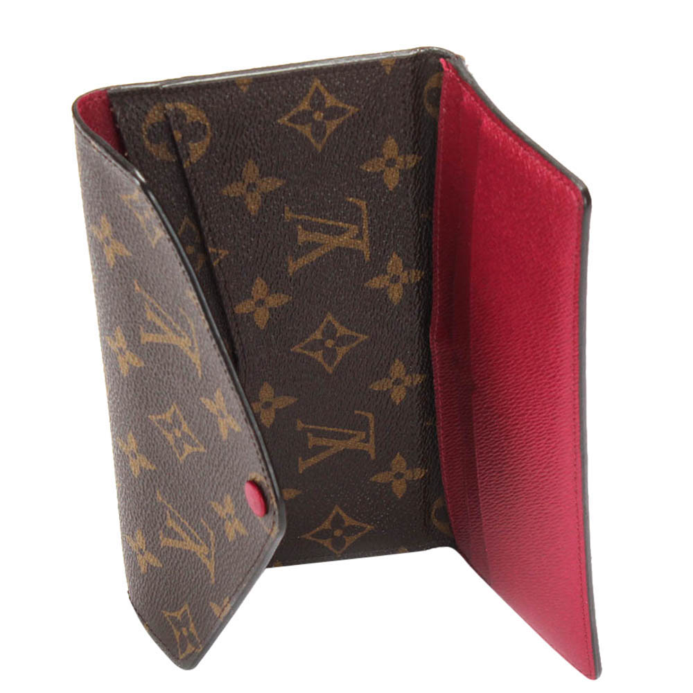 

Louis Vuitton Brown/Red Monogram Canvas Josephine Wallet