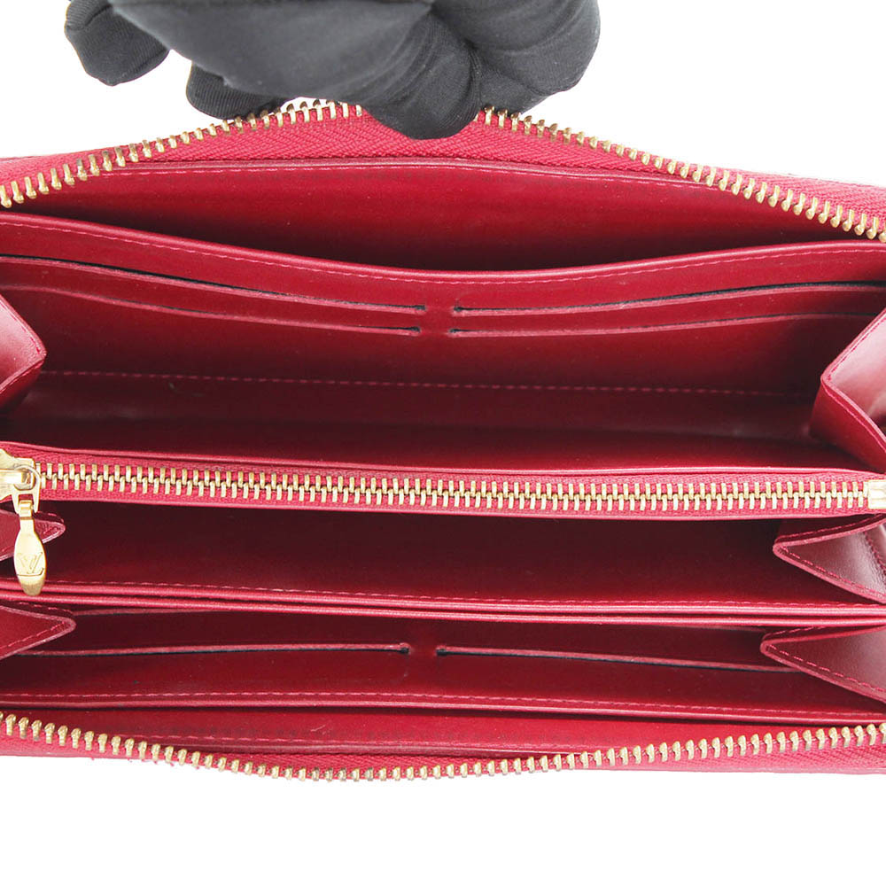 

Louis Vuitton Red Monogram Vernis Zippy Wallet