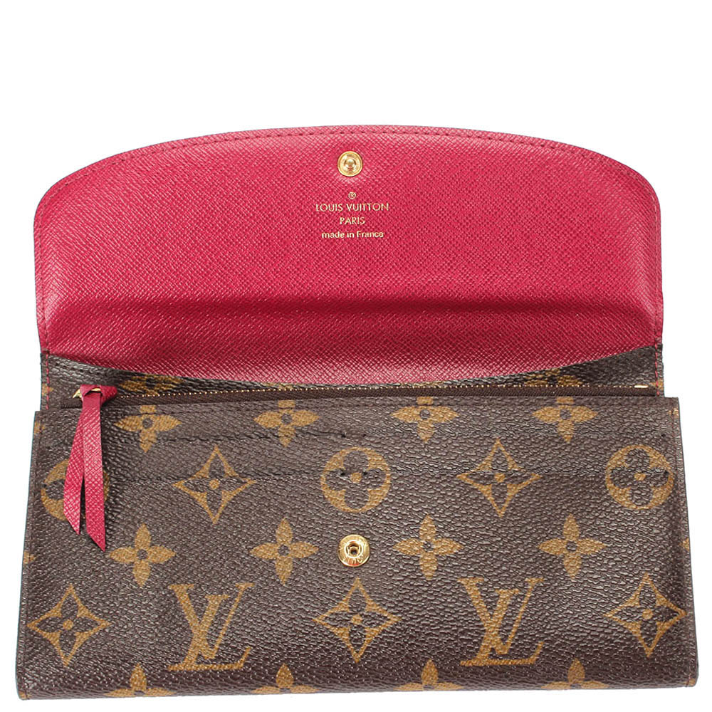 

Louis Vuitton Monogram canvas Emilie Wallet, Brown