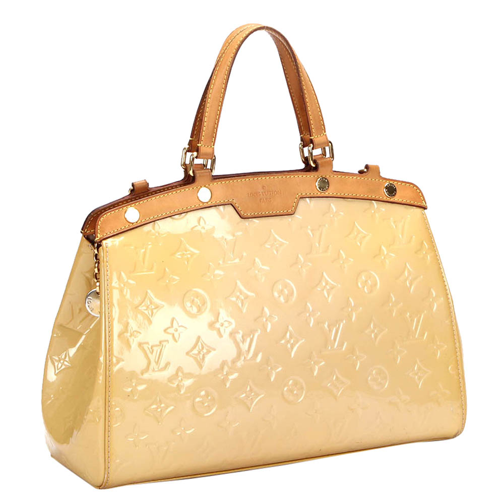 

Louis Vuitton Beige Monogram Vernis Brea MM Bag