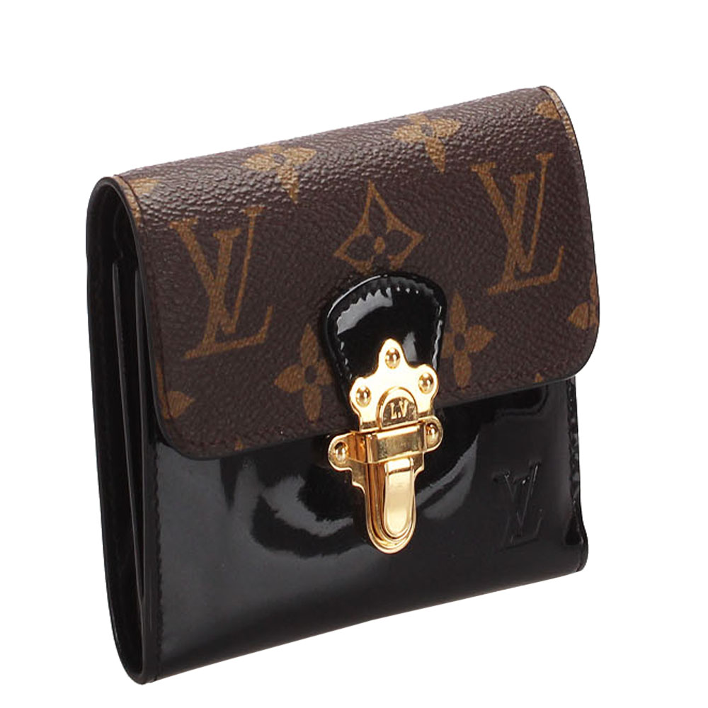 

Louis Vuitton Black/Brown Monogram Canvas Cherrywood Compact Wallet