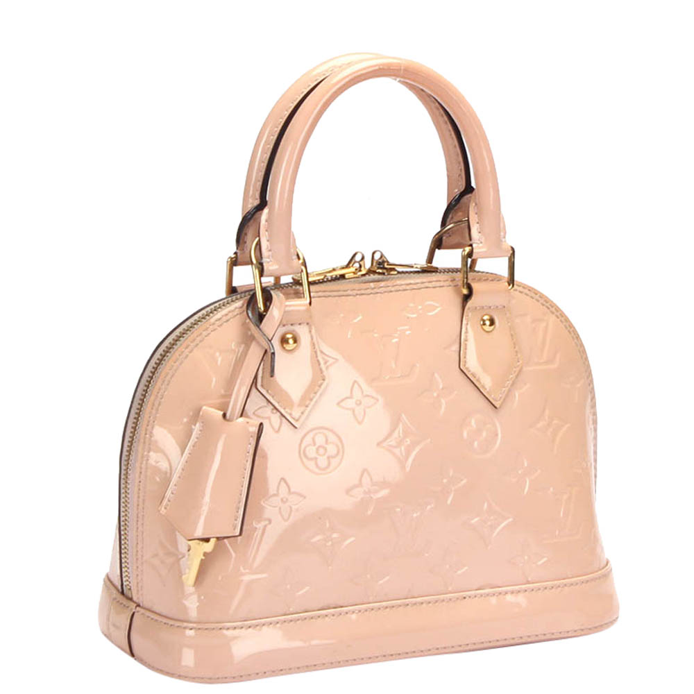 

Louis Vuitton beige Monogram Vernis Alma BB Bag