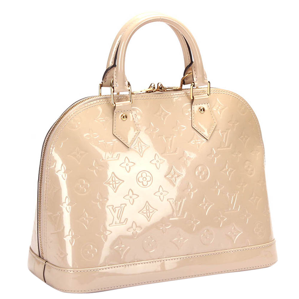 

Louis Vuitton Beige Monogram Vernis Alma PM Bag