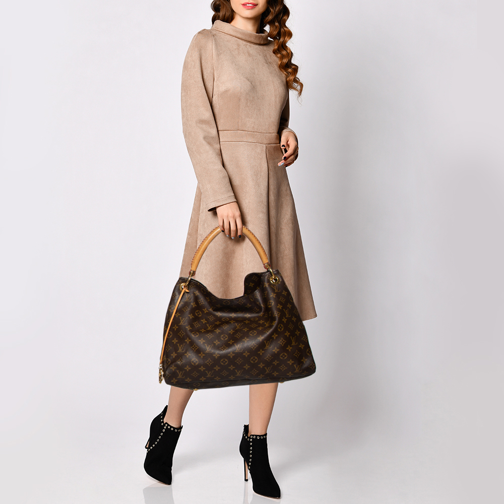 

Louis Vuitton Monogram Canvas & Leather Artsy MM Bag, Brown
