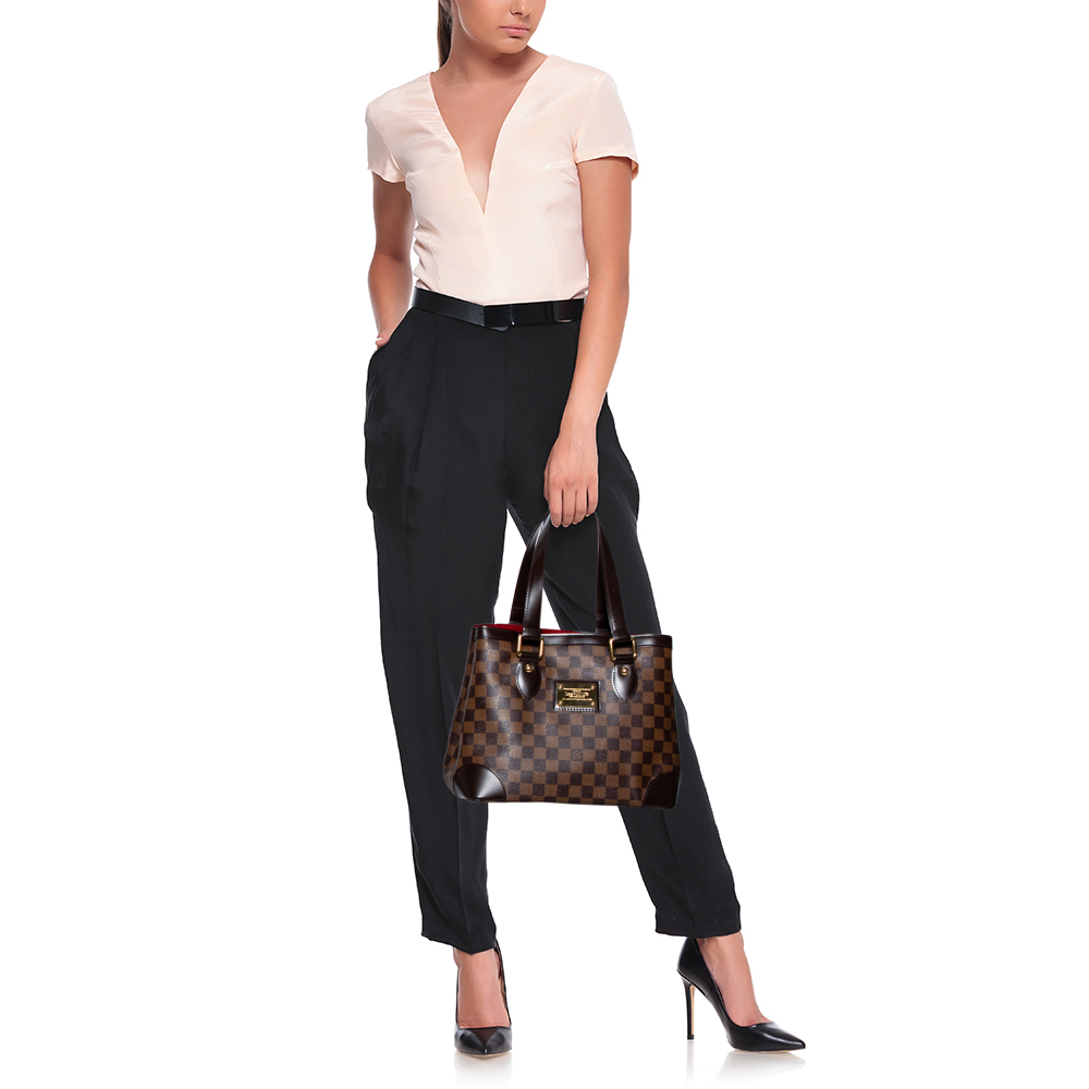 

Louis Vuitton Damier Ebene Canvas Hampstead PM Bag, Brown