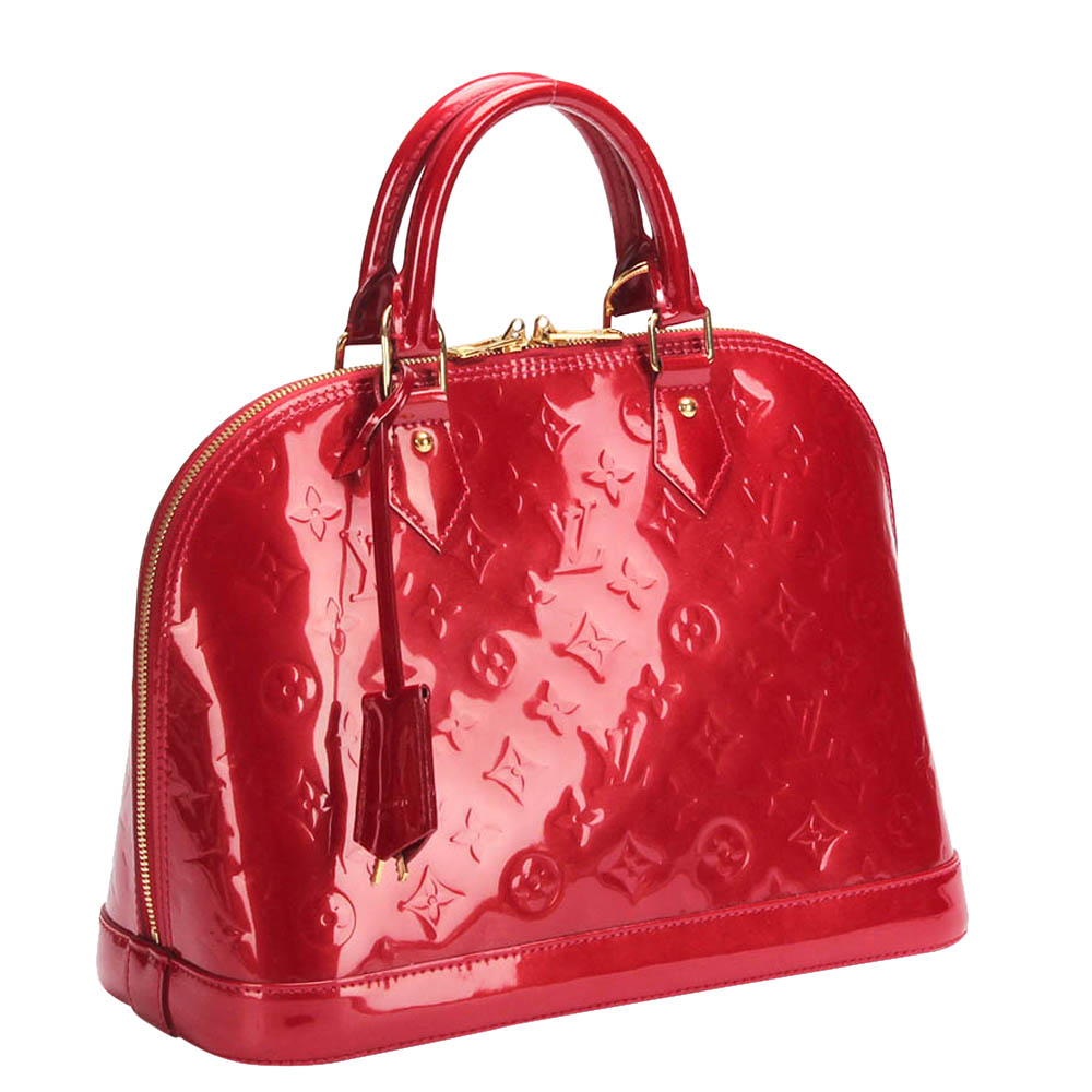 

Louis Vuitton Red Monogram Vernis Leather Alma PM Bag