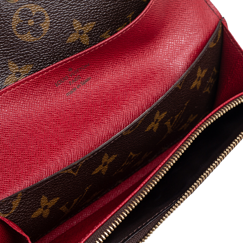 

Louis Vuitton Monogram Canvas Emilie Wallet, Brown