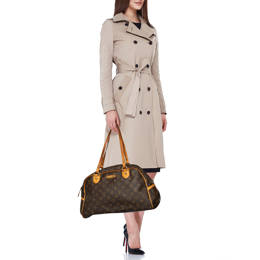 

Louis Vuitton Monogram Canvas And Leather Montorgueil GM Bag, Brown