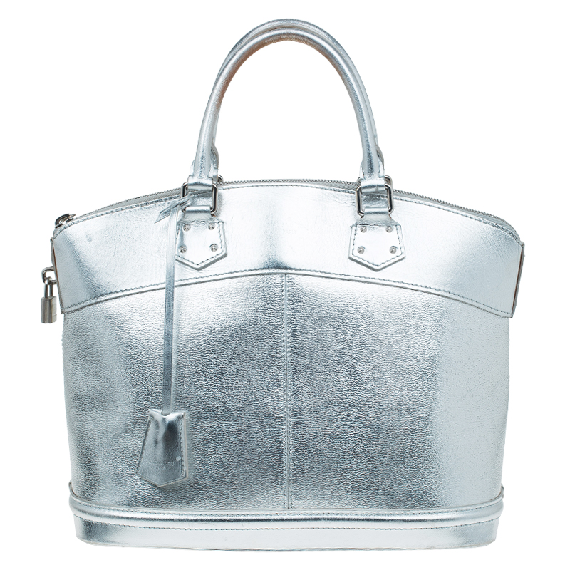 Louis Vuitton Silver Suhali Leather Lockit MM Bag Louis Vuitton | The ...