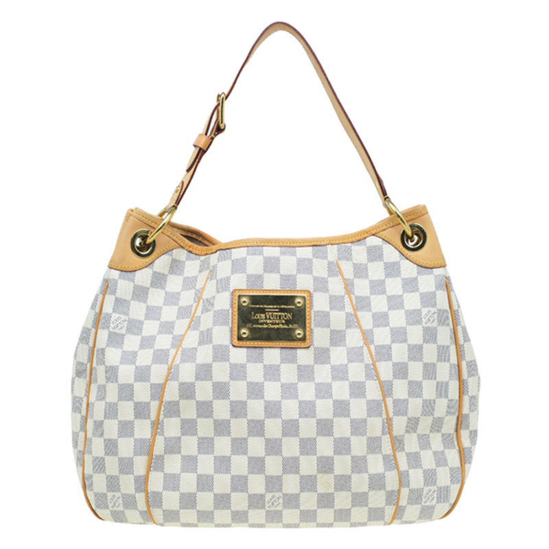 Pre Owned Louis Vuitton Damier Azur Canvas Galliera PM Bag