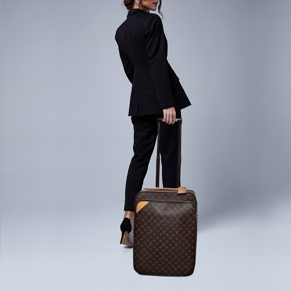 

Louis Vuitton Monogram Canvas Pegase 55 Business Luggage, Brown