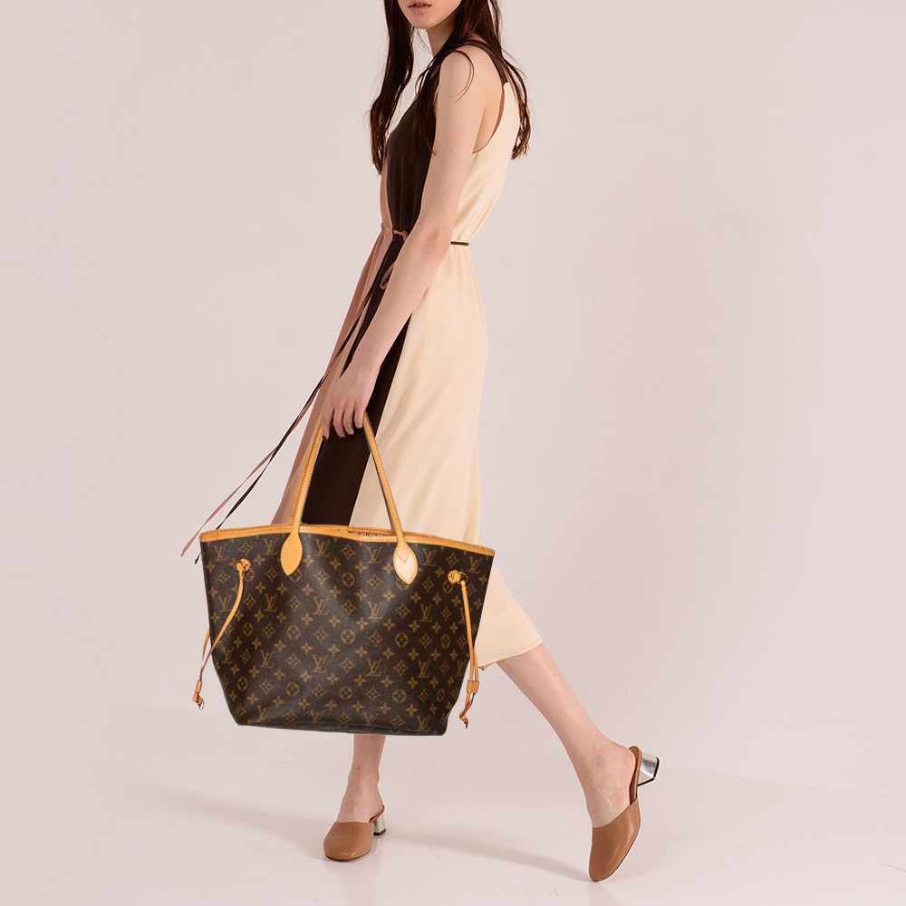 

Louis Vuitton Monogram Canvas Neverfull MM NM Bag, Brown