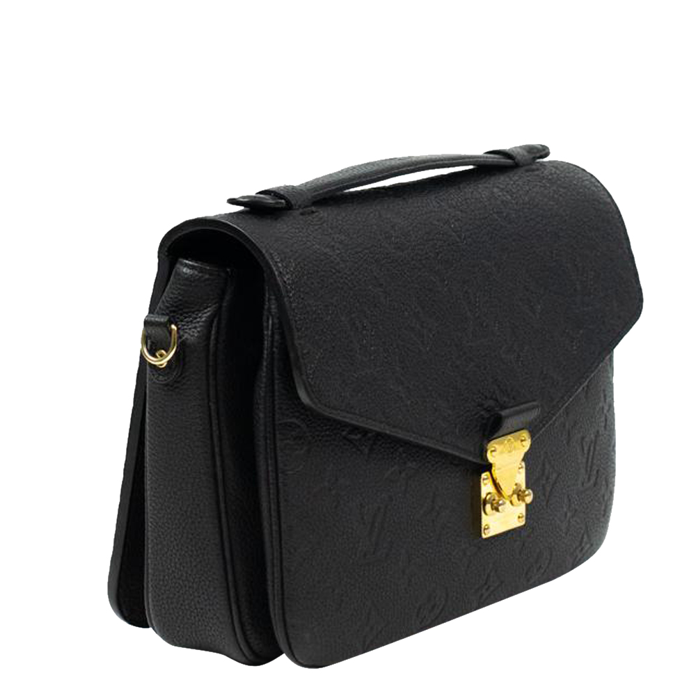 

Louis Vuitton Black Monogram Empreinte Leather Pochette Métis Bag
