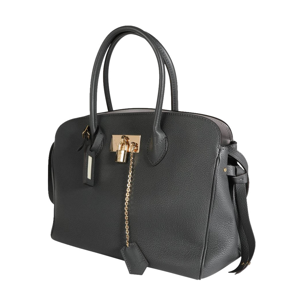 

Louis Vuitton Grey Leather Veau Nuage Milla MM Bag