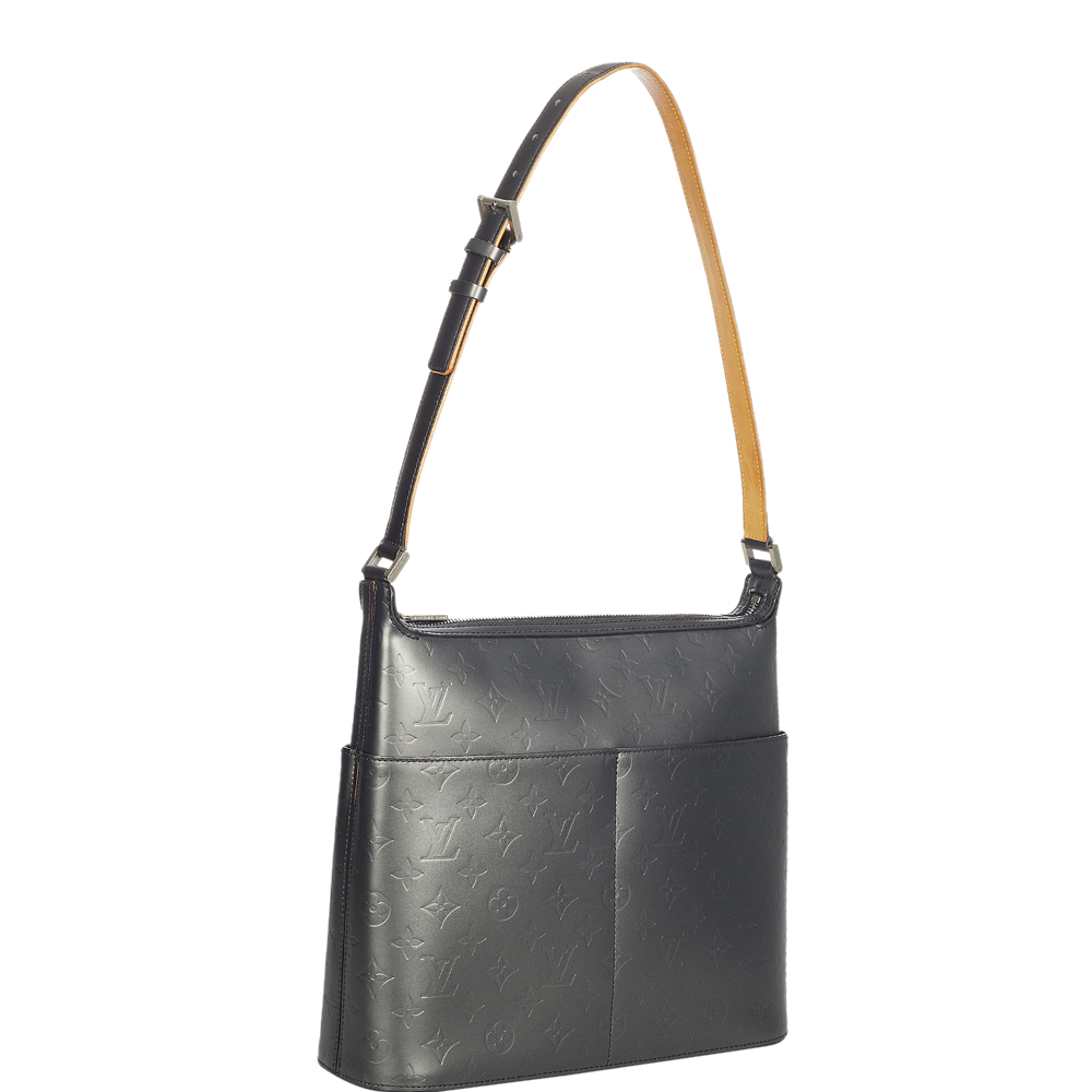 

Louis Vuitton Black Monogram Mat Leather Sutter Bag