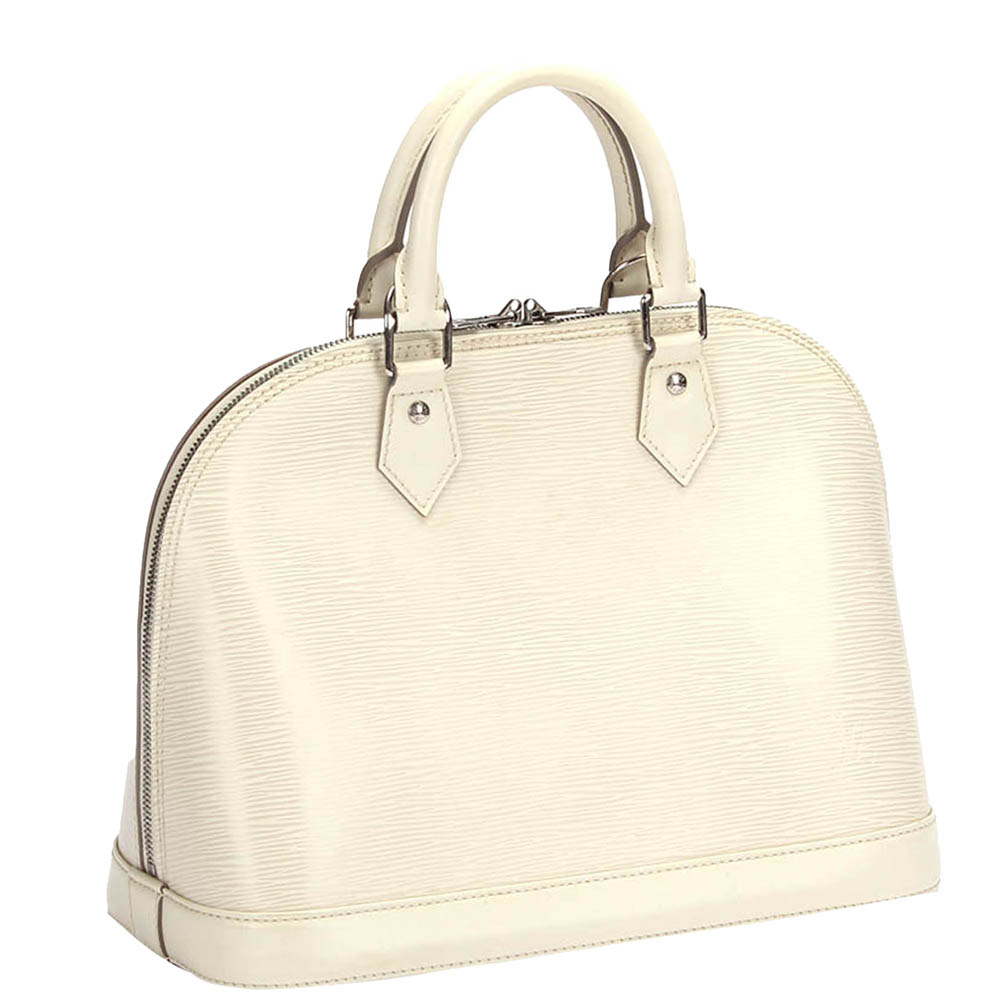 

Louis Vuitton White Epi Leather Alma PM Bag