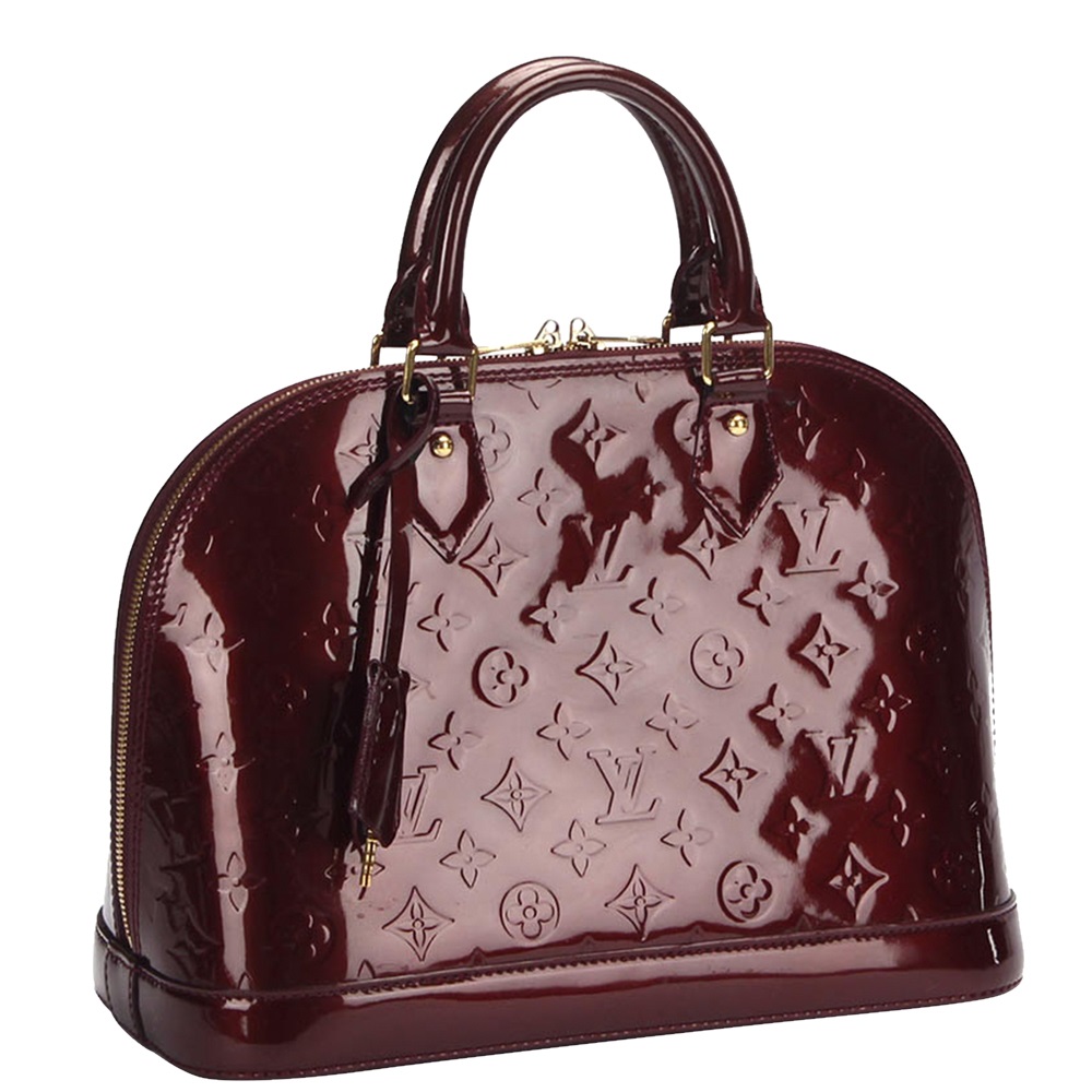 

Louis Vuitton Red Monogram Vernis Alma PM Bag, Purple