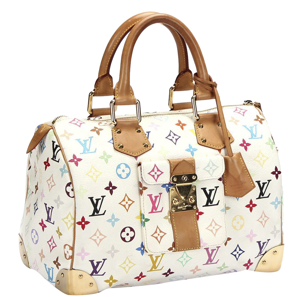 

Louis Vuitton White Monogram Multicolore Canvas Speedy 30 bag, Multicolor