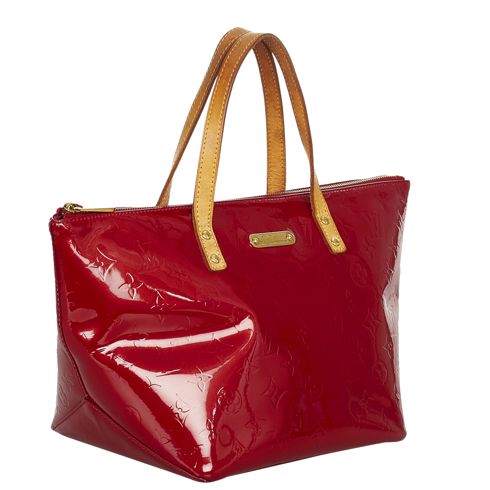 

Louis Vuitton Red Vernis Leather Bellevue PM Tote Bag