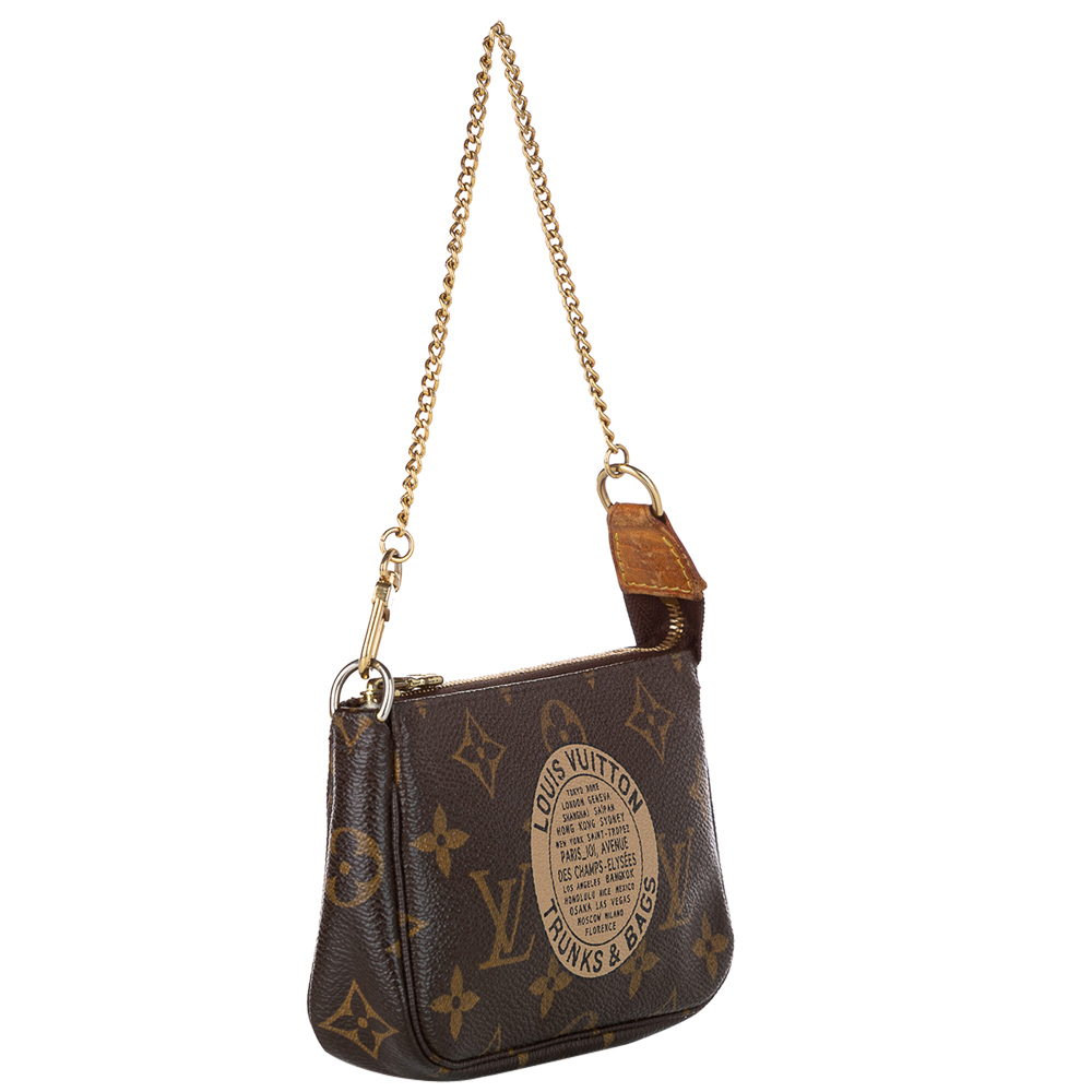 

Louis Vuitton Monogram Canvas Trunks and Bags Pochette Accessoires Mini Bag, Brown