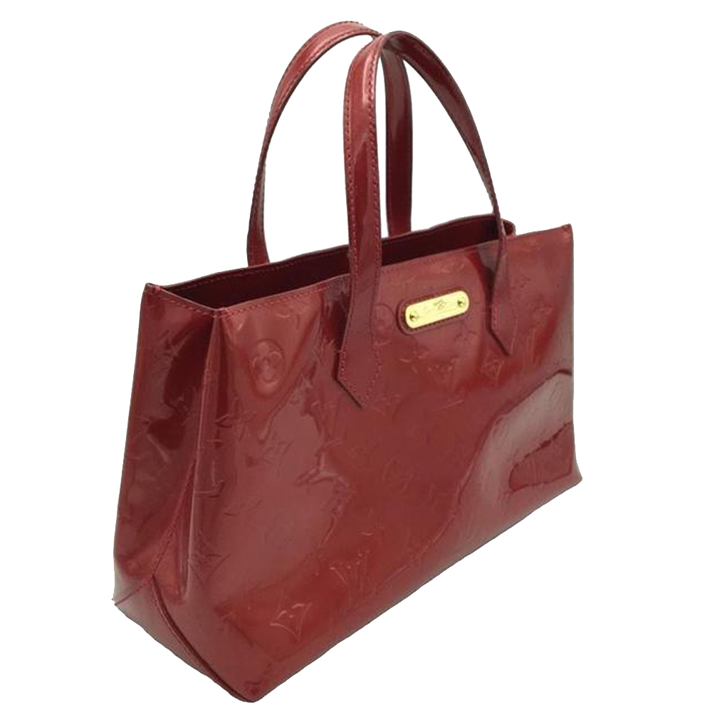 

Louis Vuitton Red Vernis Leather Wilshire PM Satchel Bag