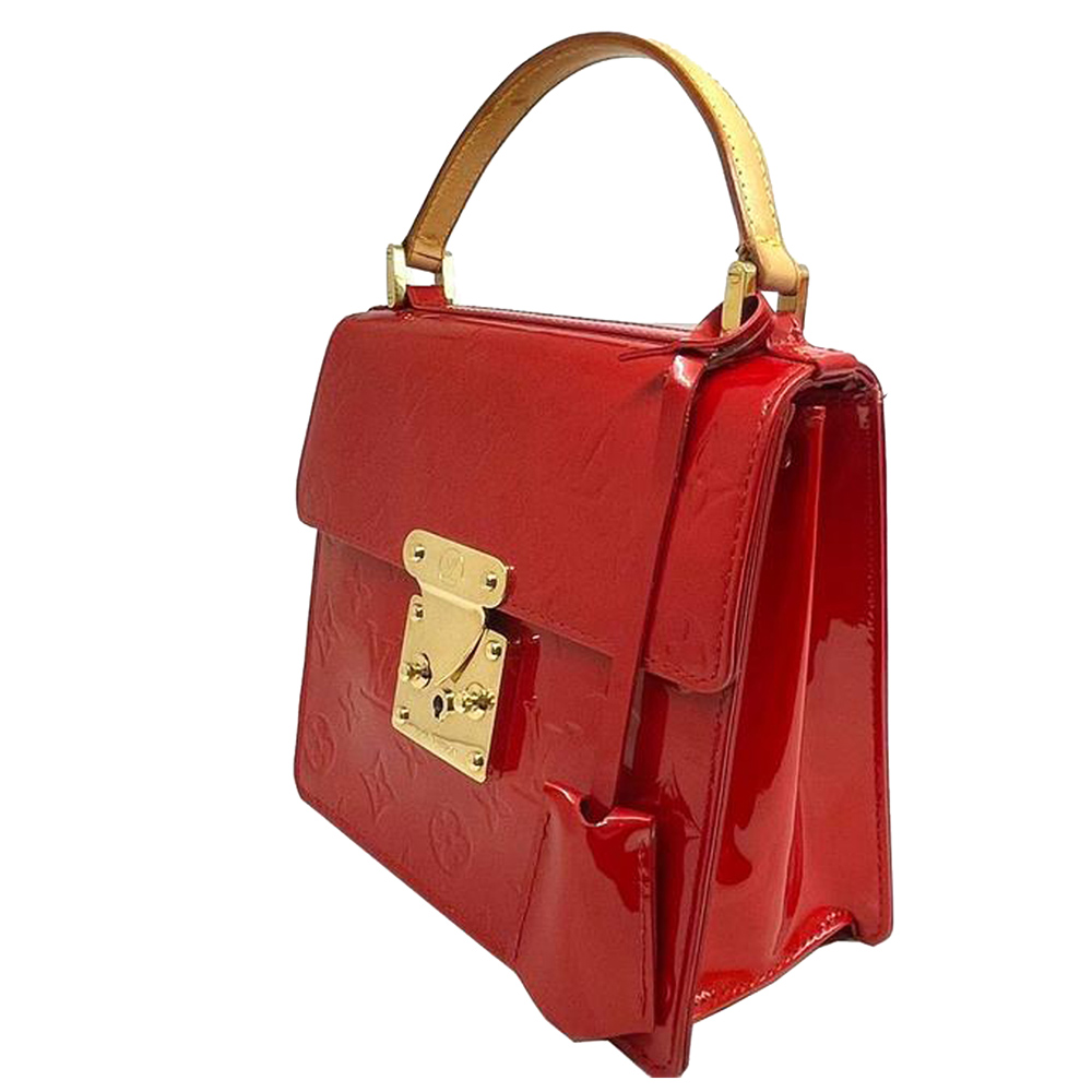 

Louis Vuitton Red Vernis Leather Spring Street Top Handle Bag