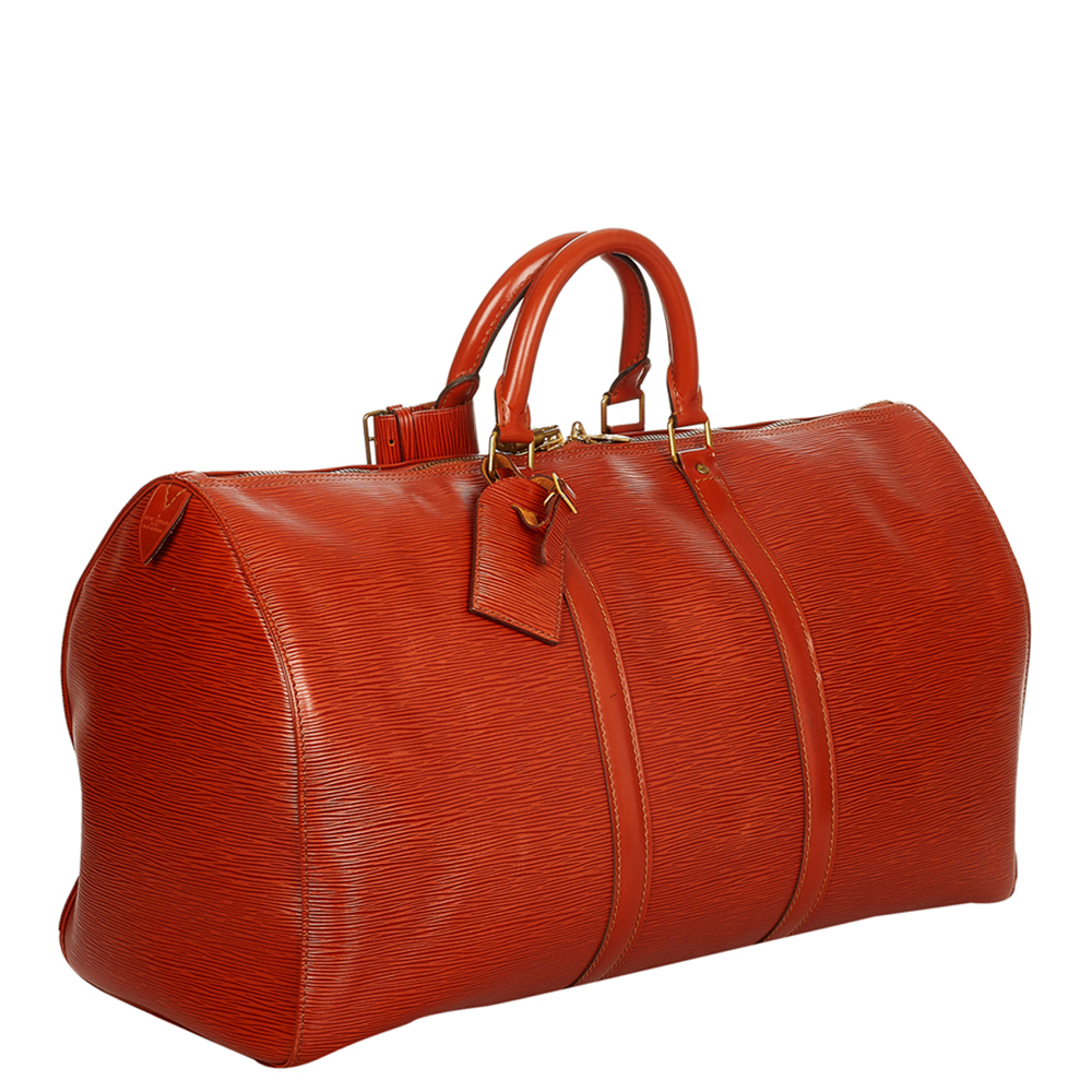 

Louis Vuitton Brown Epi Leather Keepall 50 Bag