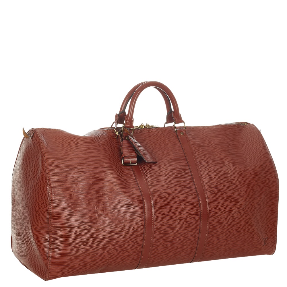 

Louis Vuitton Brown Epi Leather Keepall 60 Duffel Bag