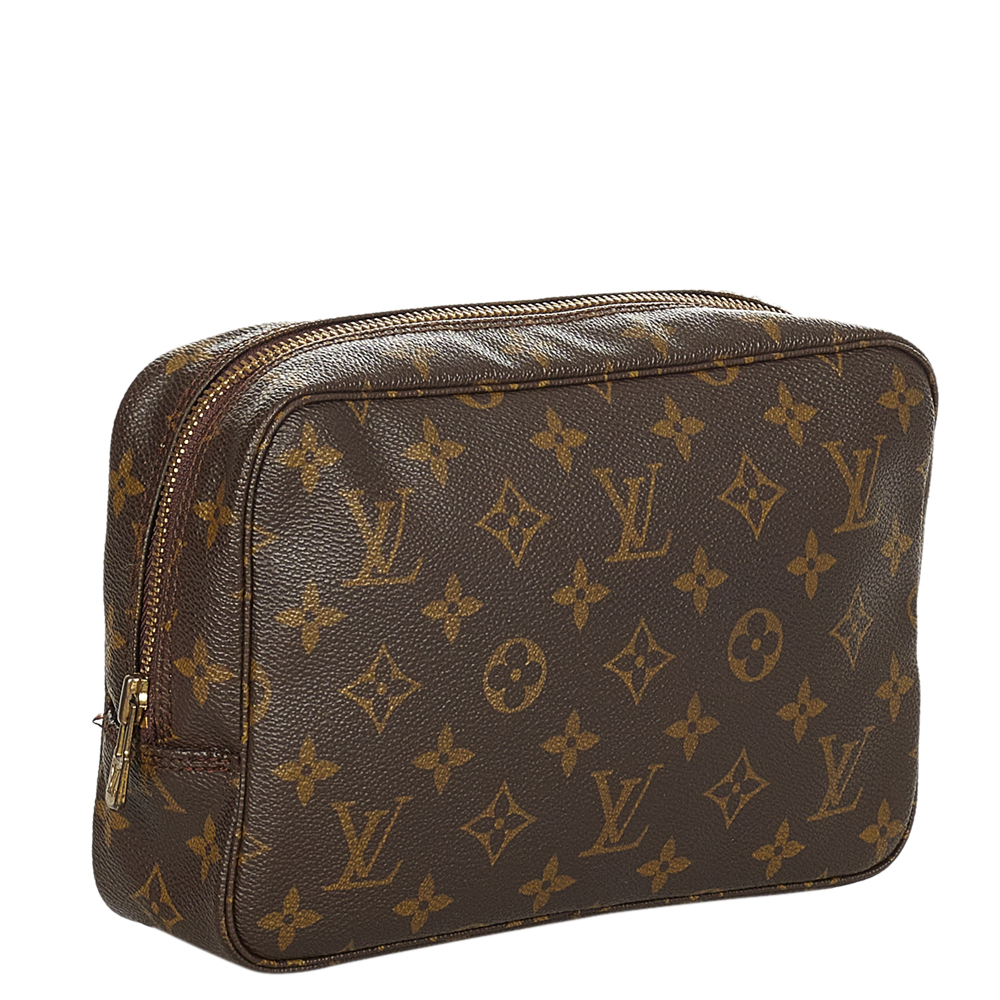 

Louis Vuitton Monogram Canvas Trousse Toilette 23 Pouch, Brown