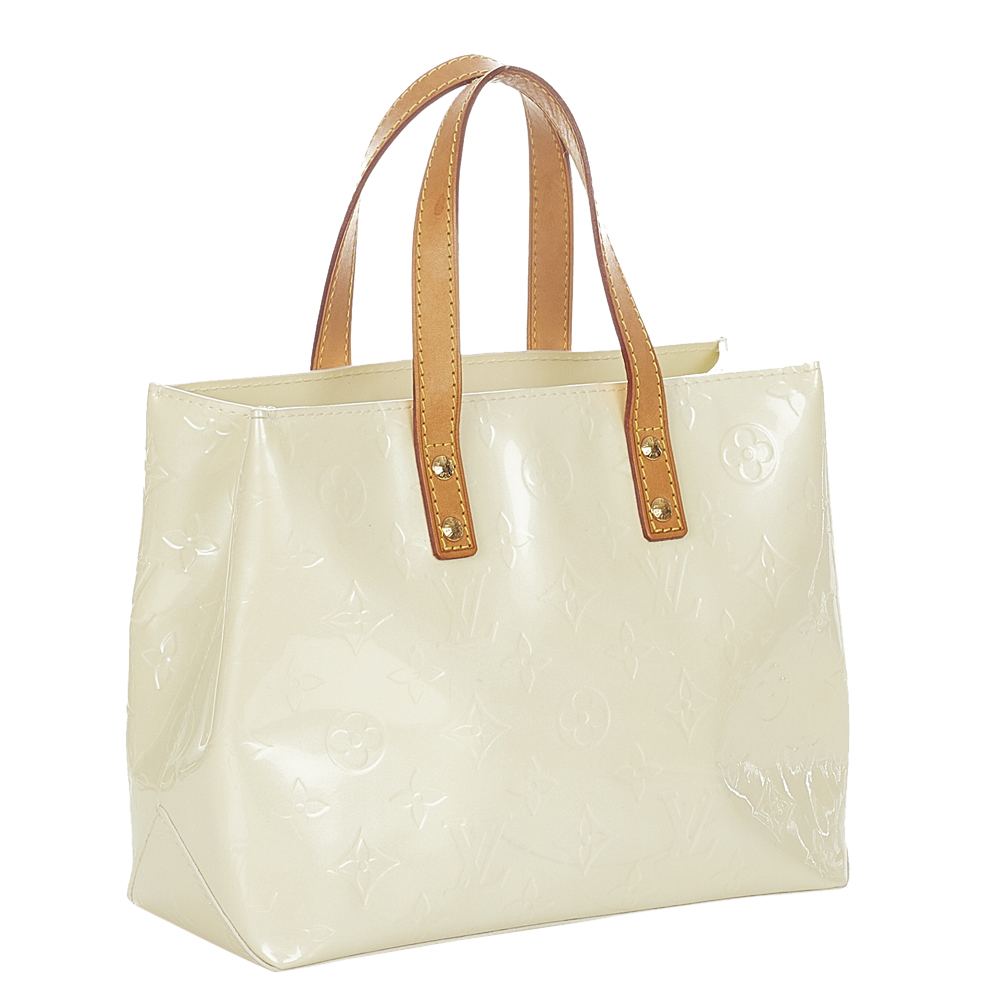 

Louis Vuitton White Monogram Vernis Reade PM Bag