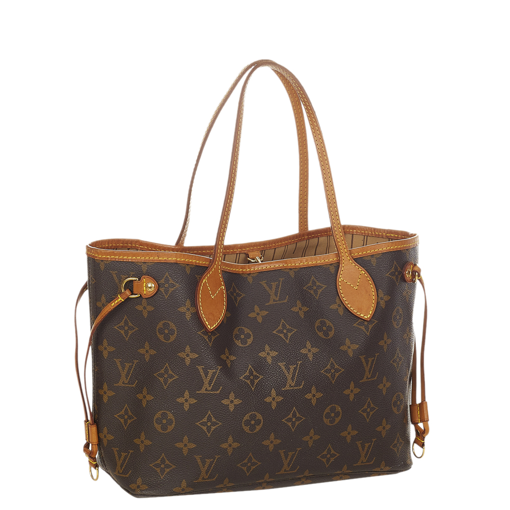 

Louis Vuitton Monogram Canvas Neverfull PM Bag, Brown