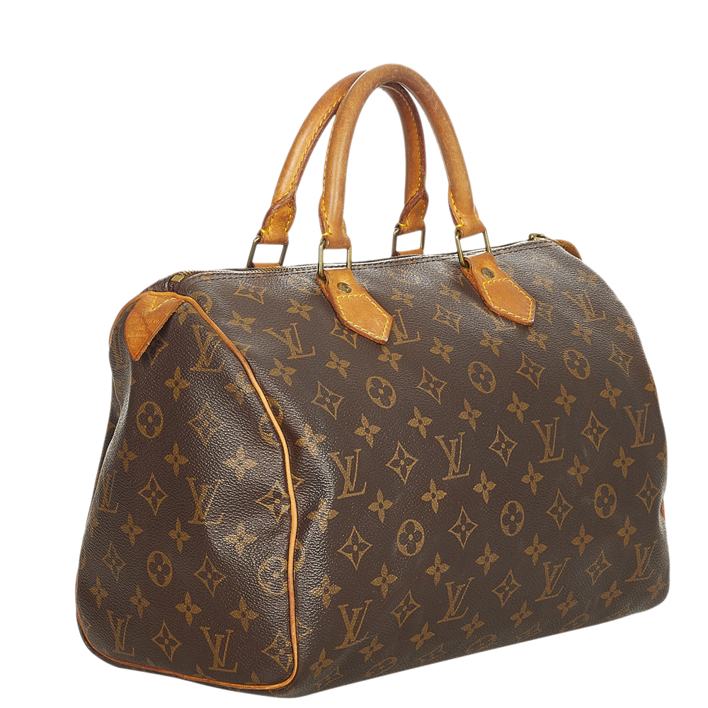 

Louis Vuitton Brown Monogram Canvas Speedy 30 Top Handle Bag