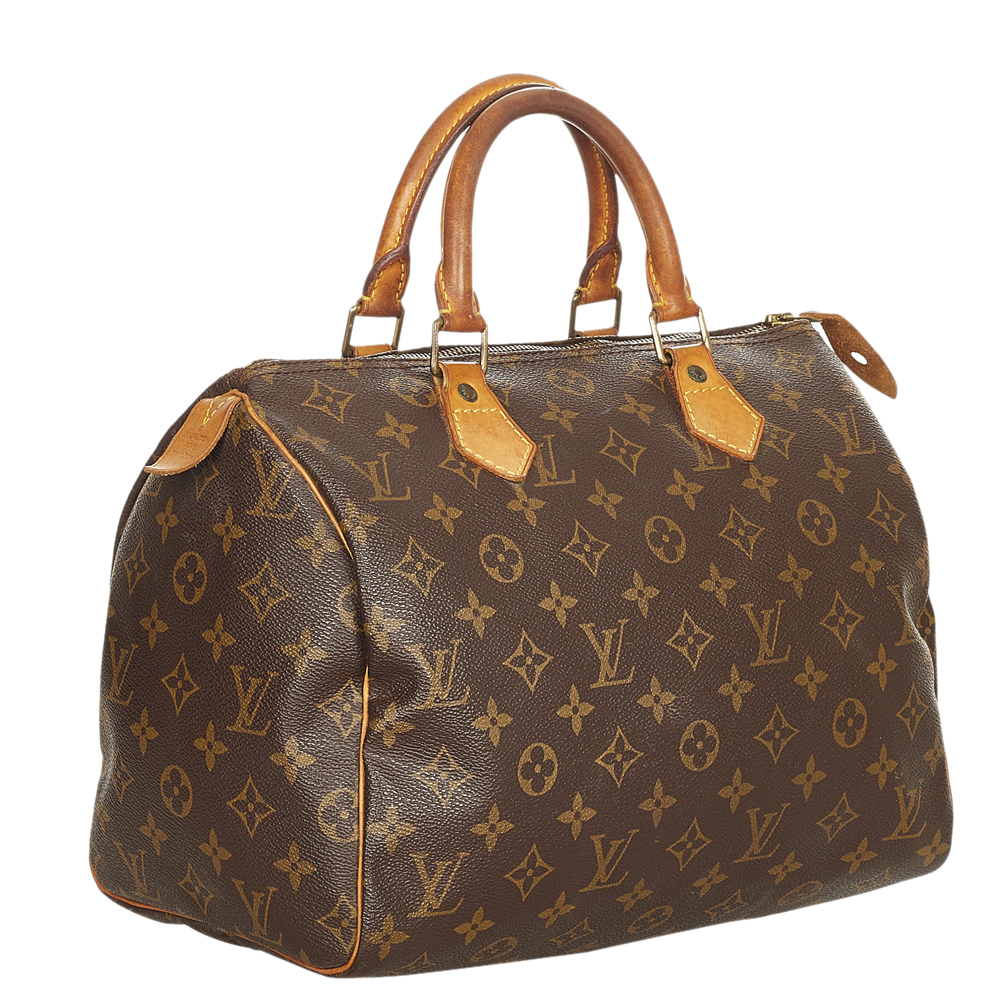 

Louis Vuitton Brown Monogram Canvas Speedy 30 Top Handle Bag