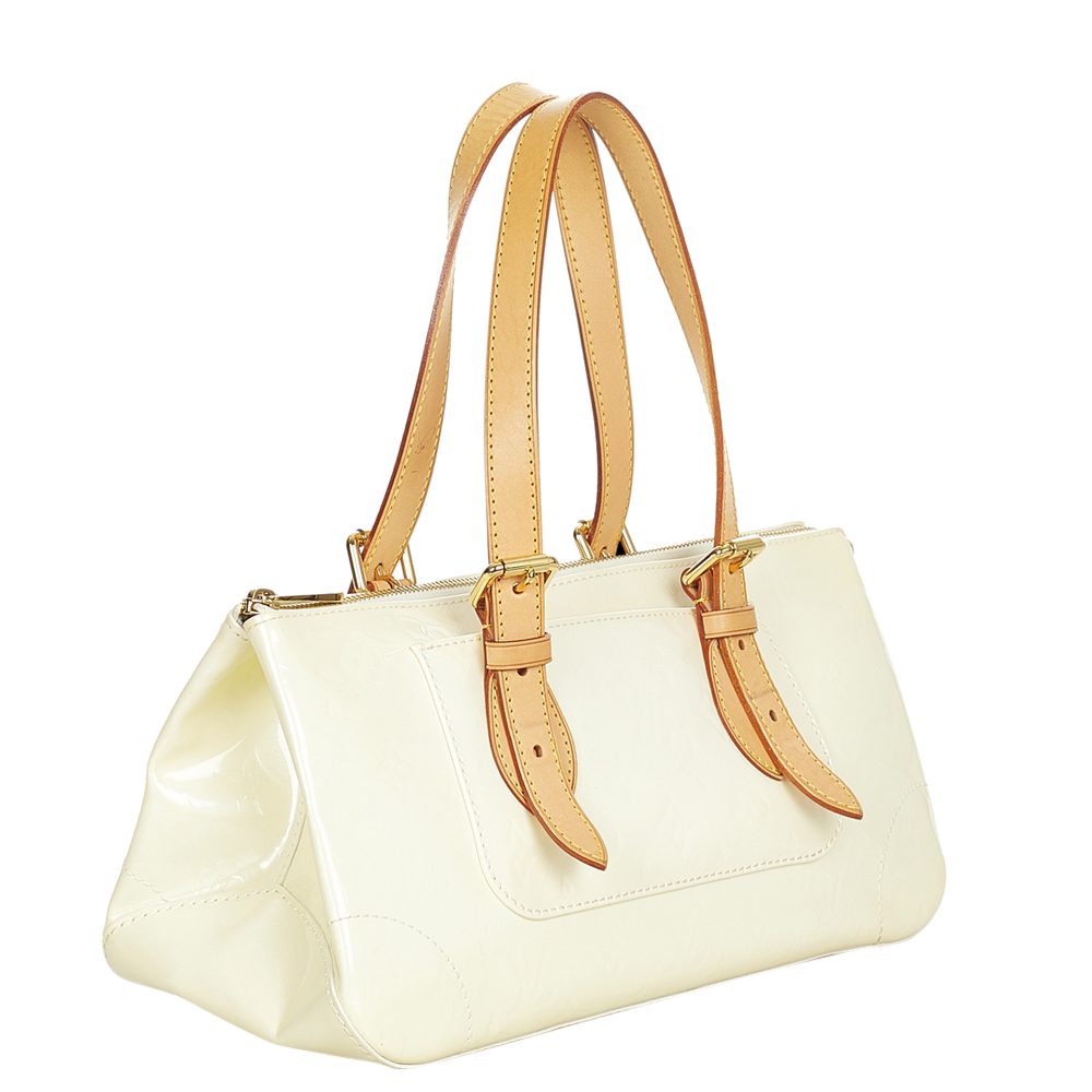 

Louis Vuitton White Vernis Leather Rosewood Shoulder Bag