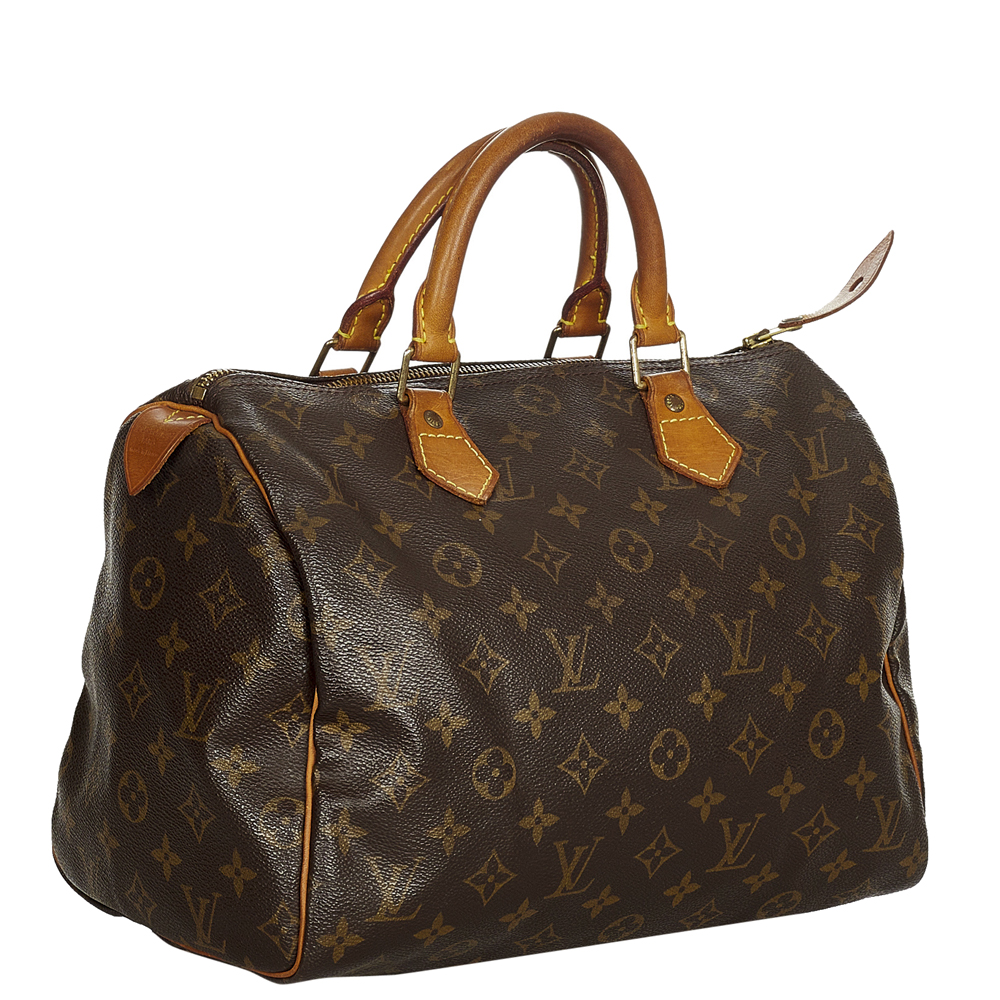 

Louis Vuitton Brown Monogram Coated Canvas Speedy 30 Top Handle Bag