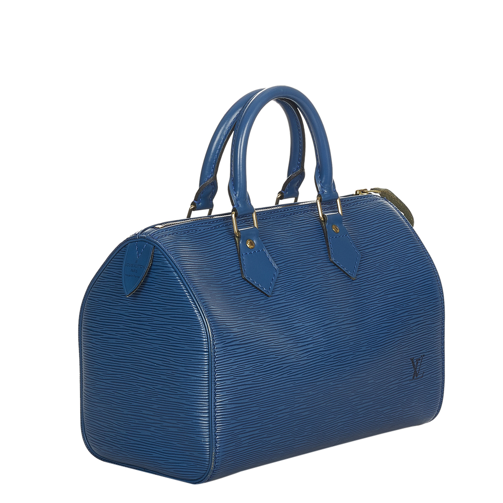 

Louis Vuitton Blue Epi Leather Speedy 25 Top Handle Bag
