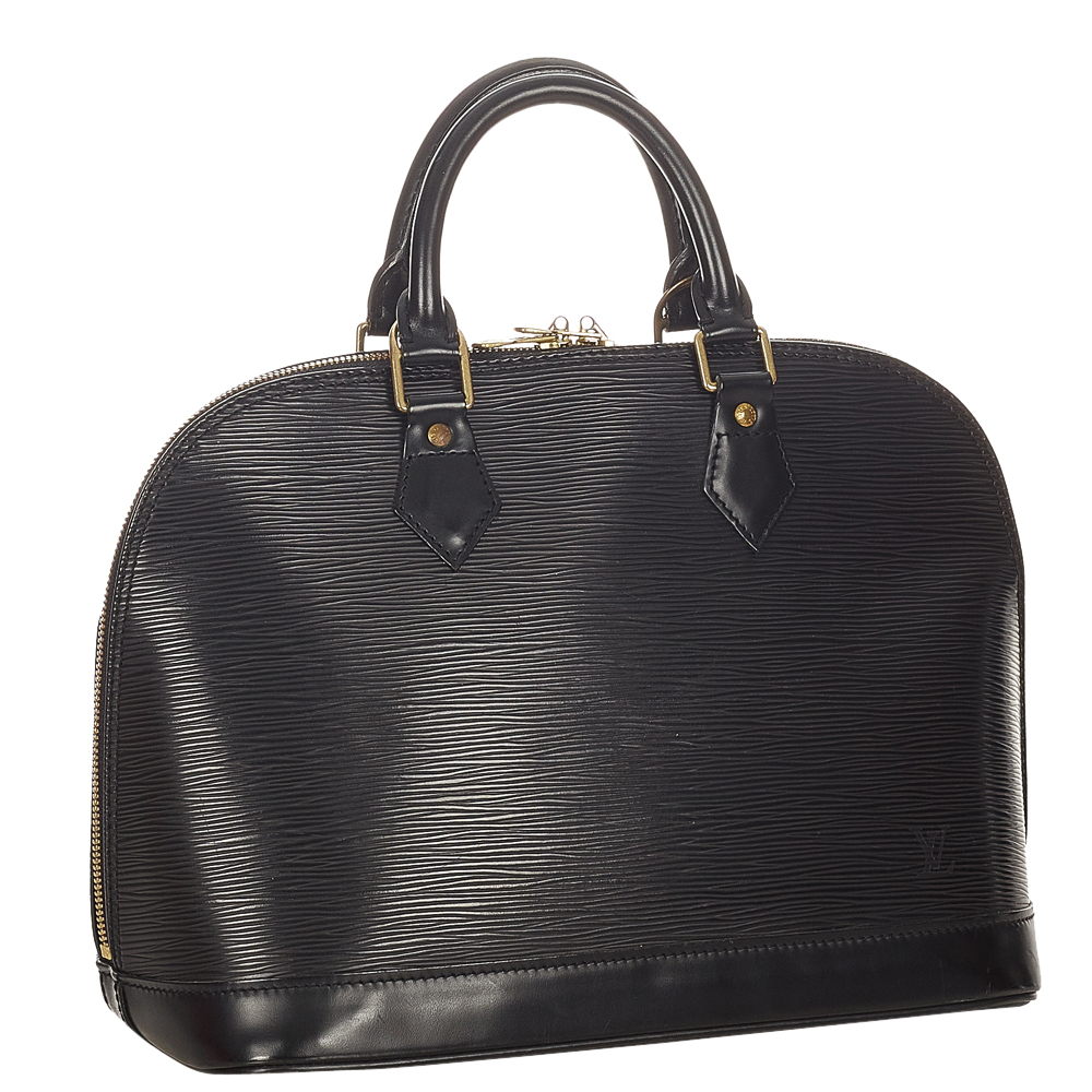 

Louis Vuitton Black Epi Leather Alma PM Bag