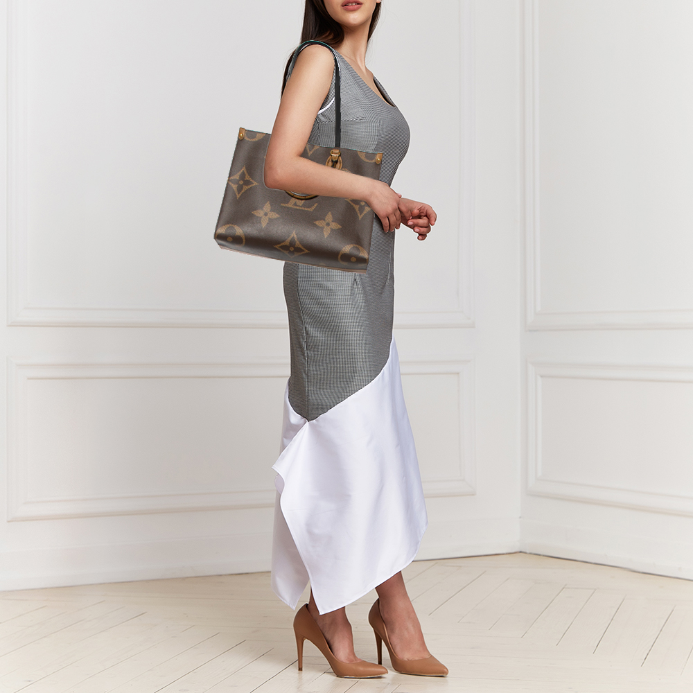 

Louis Vuitton Reverse Monogram Canvas Giant Onthego MM Bag, Brown