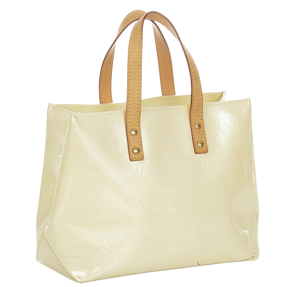 

Louis Vuitton White Vernis Leather Reade PM Top Handle Bag