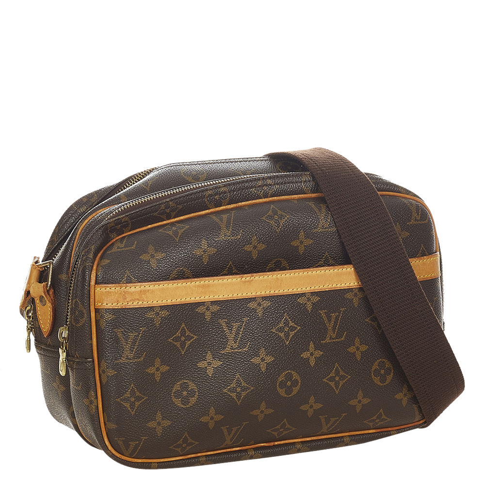 

Louis Vuitton Monogram Canvas Reporter PM Bag, Brown