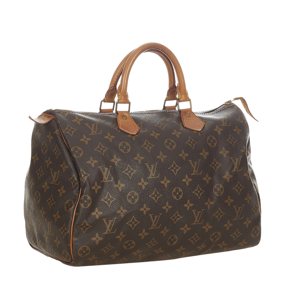 

Louis Vuitton Monogram Canvas Speedy 35 Bag, Brown