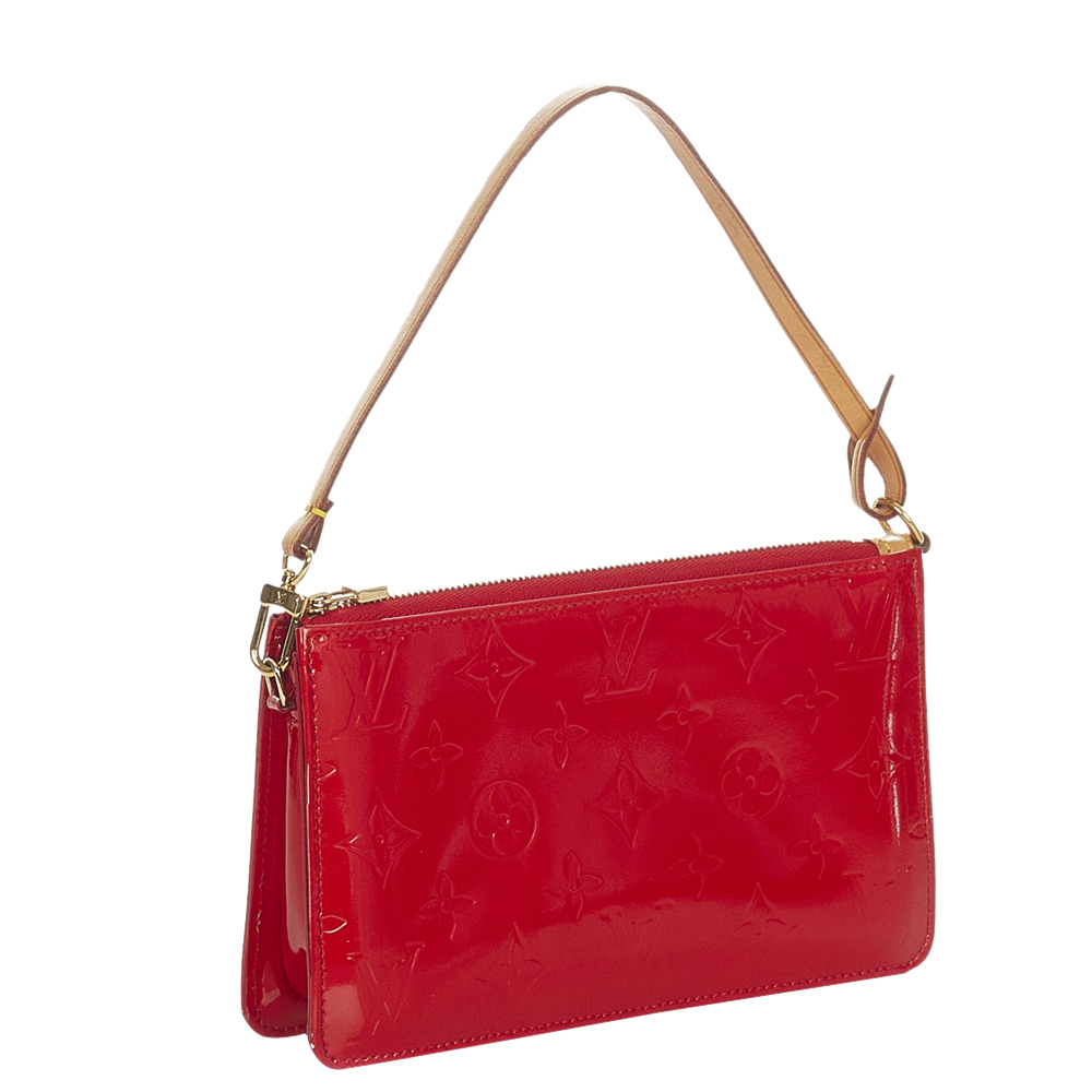 

Louis Vuitton Red Monogram Vernis Lexington Pochette Bag