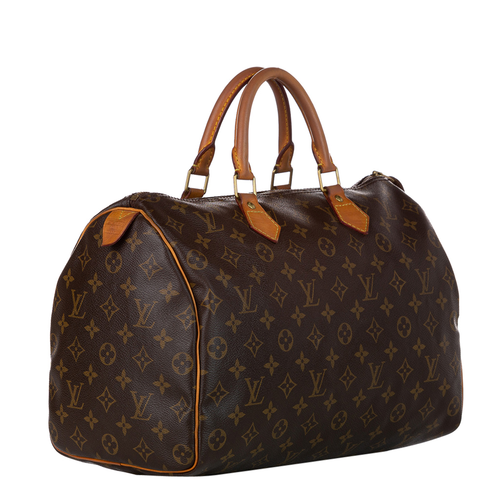 

Louis Vuitton Monogram Canvas Speedy 35 Bag, Brown