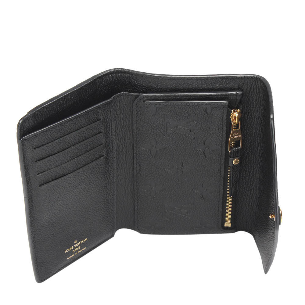 

Louis Vuitton Black Monogram Empreinte Leather Curieuse Compact Wallet