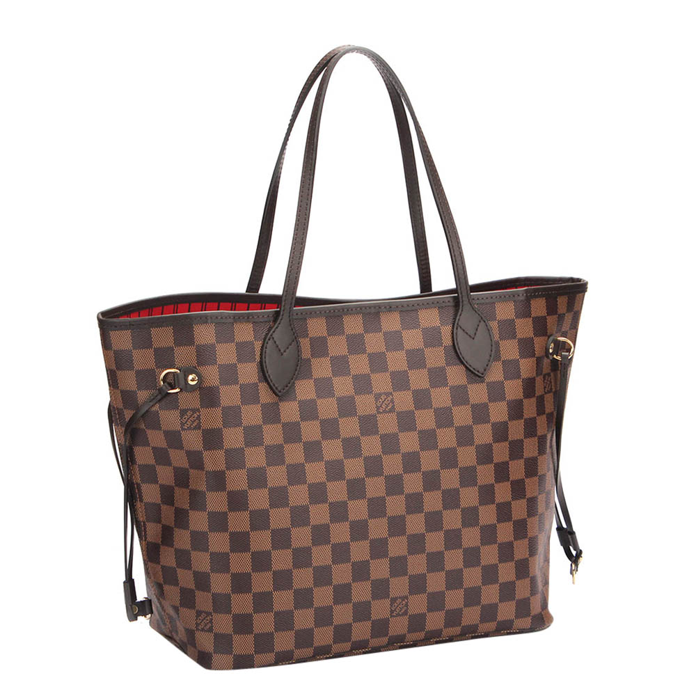 

Louis Vuitton Brown Damier Ebene Canvas Neverfull MM Bag with Pouch