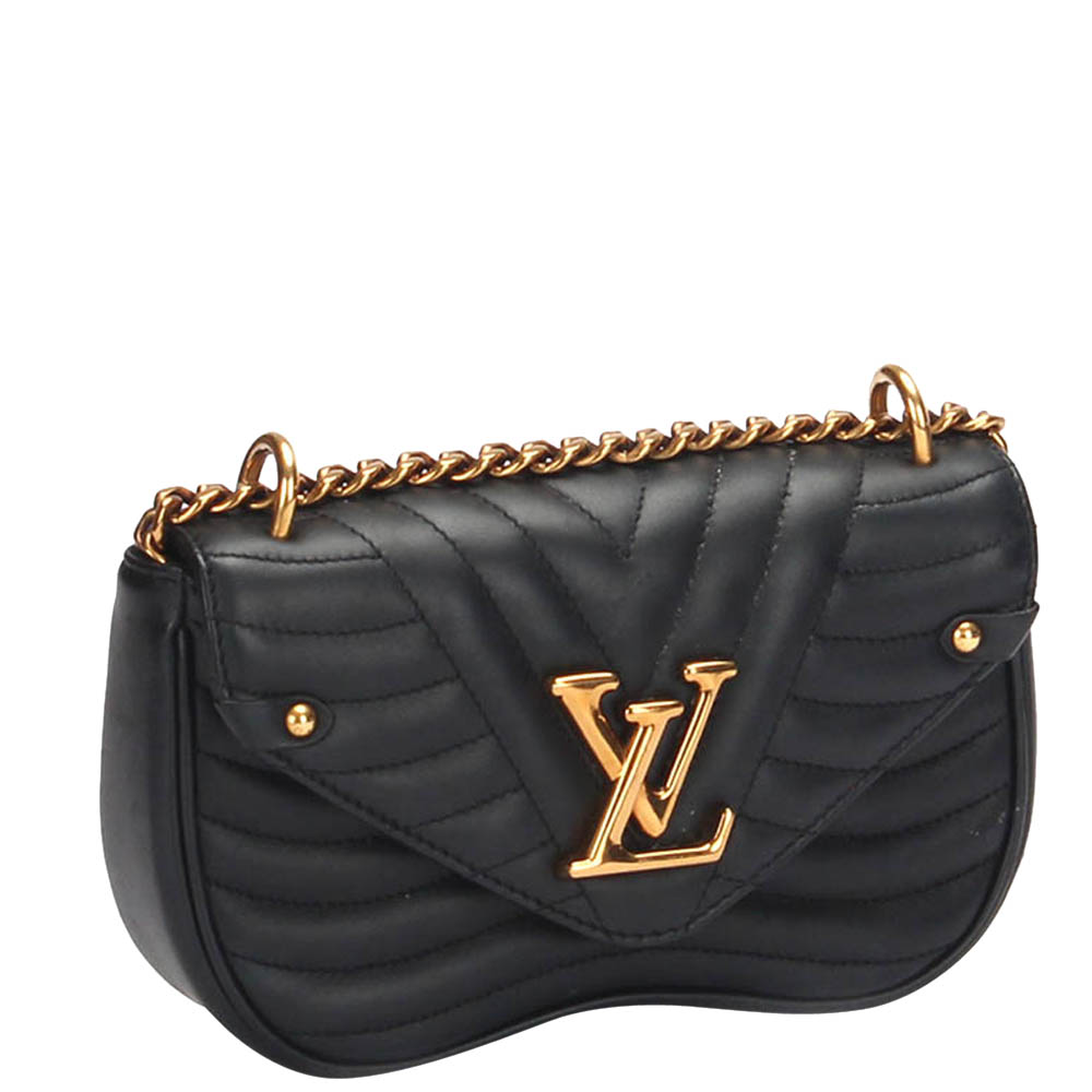 

Louis Vuitton Black Leather New Wave Chain PM Bag