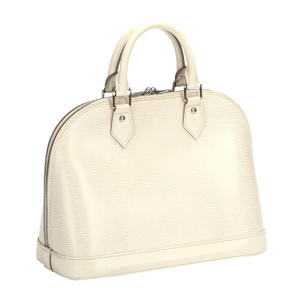 

Louis Vuitton White Epi Leather Alma PM Bag