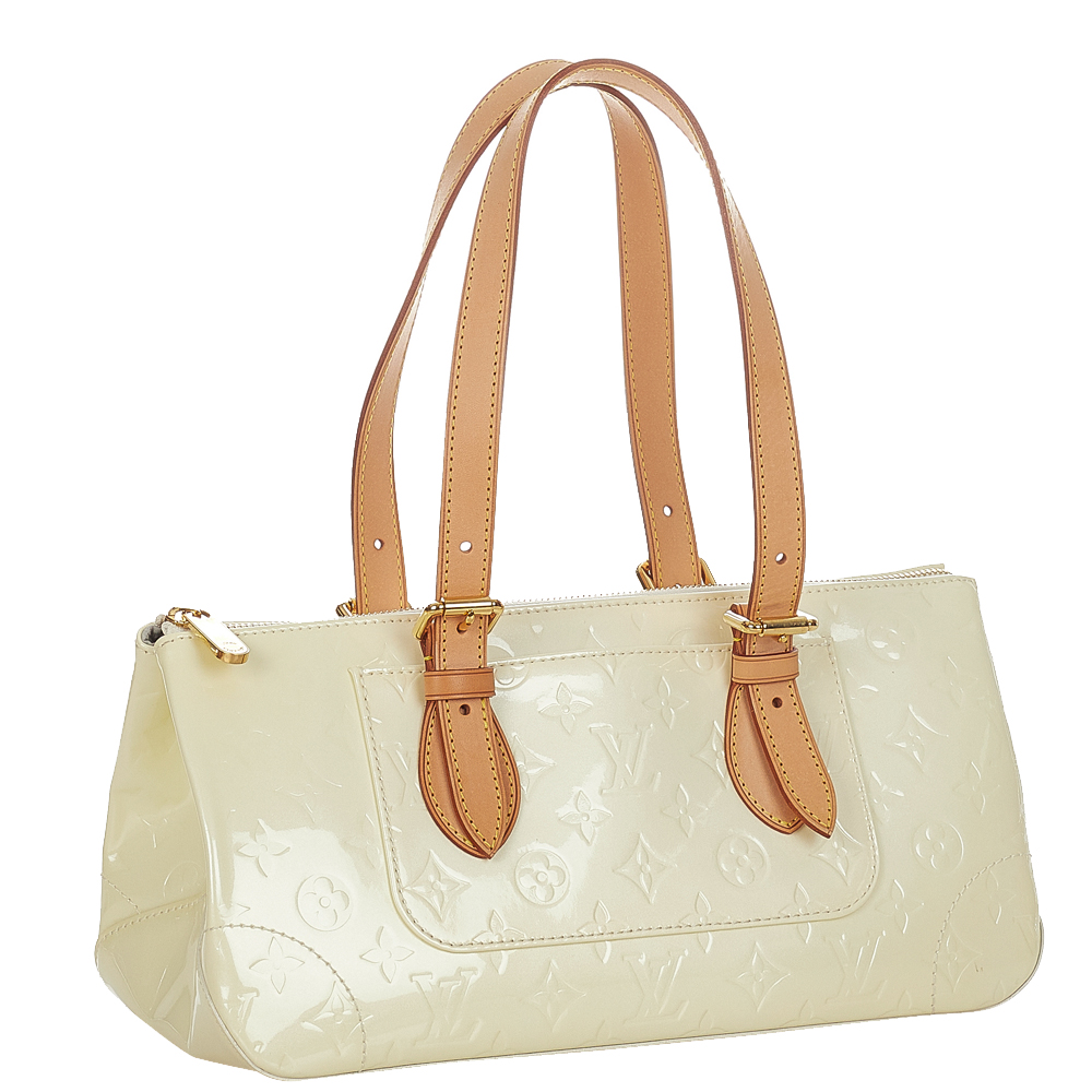 

Louis Vuitton White Vernis Leather Rosewood Shoulder Bag